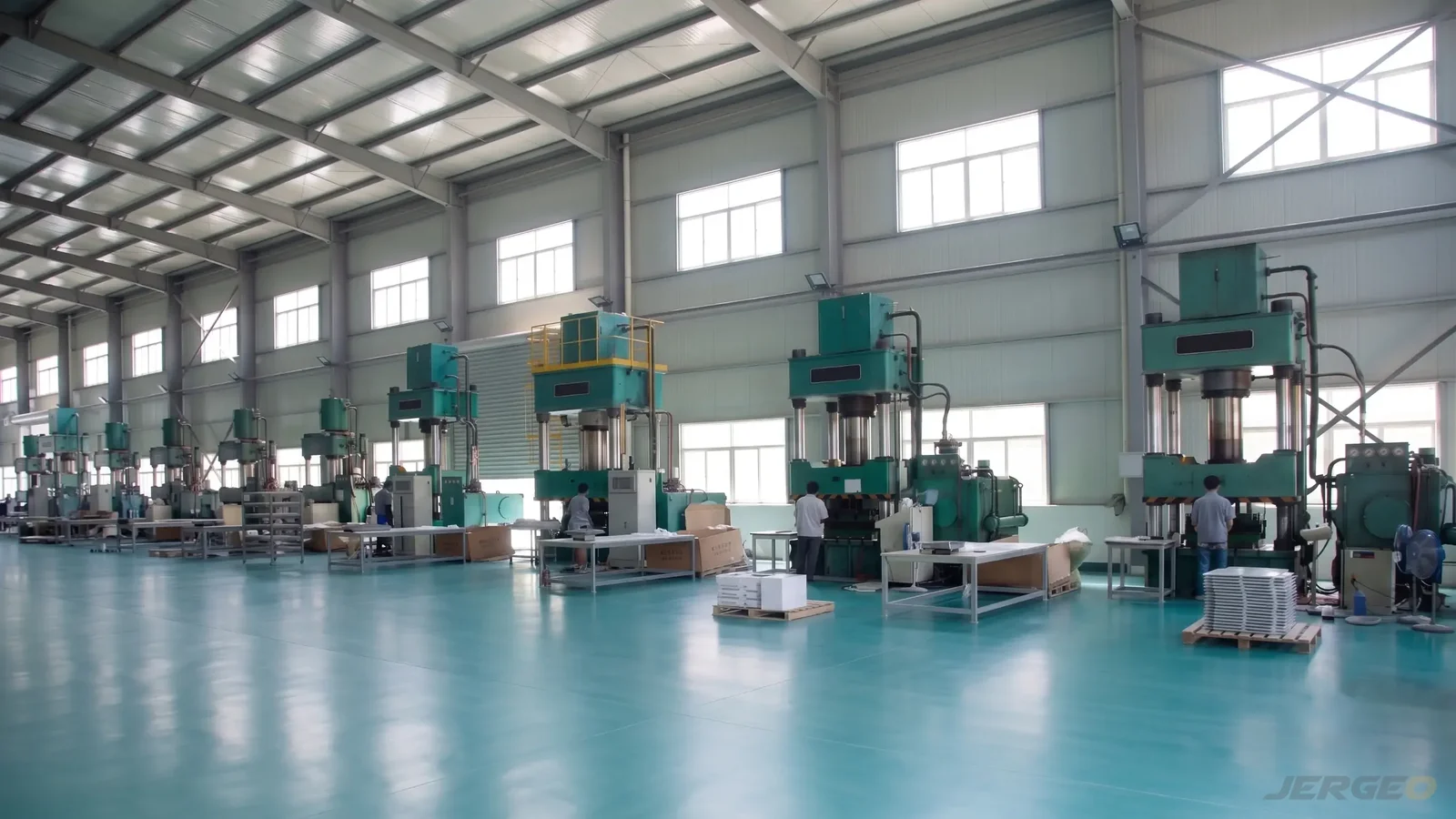 SMC compression molding workshop at Jergeo factory